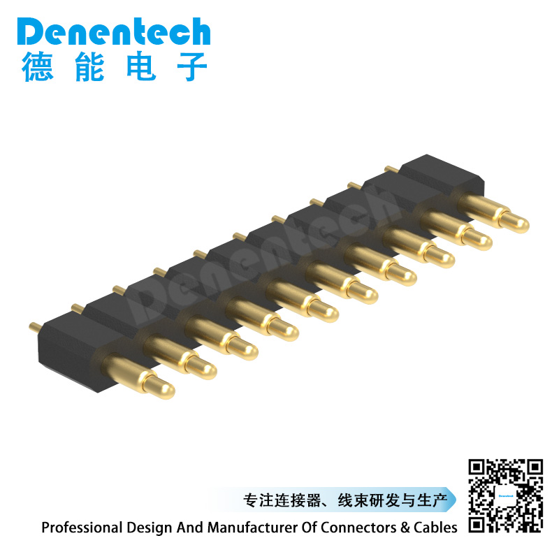Denentech factory outlet 3.0MM H4.0MM single row male straight DIP pogo pin